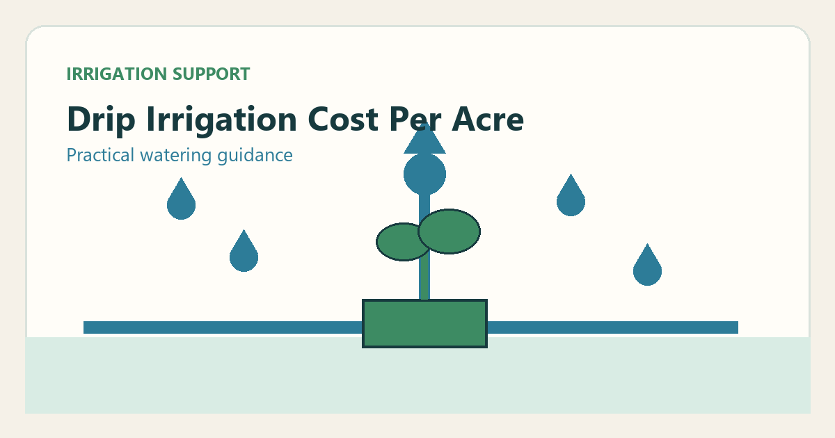Simple irrigation illustration for drip irrigation cost per acre