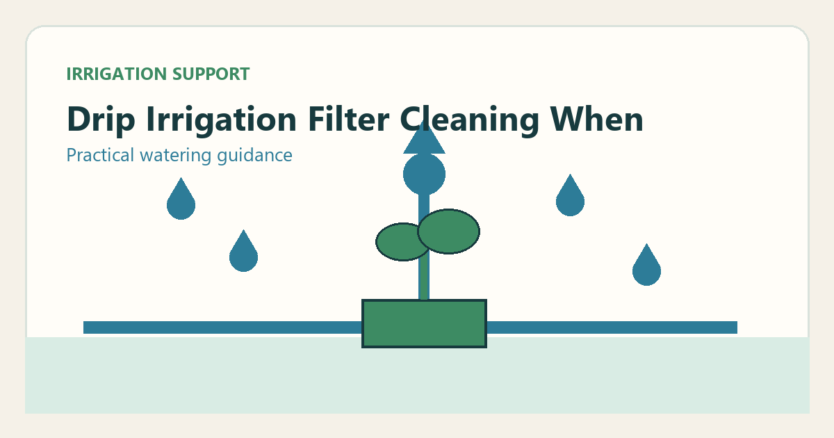 Simple irrigation illustration for drip irrigation filter cleaning when and how to do it right