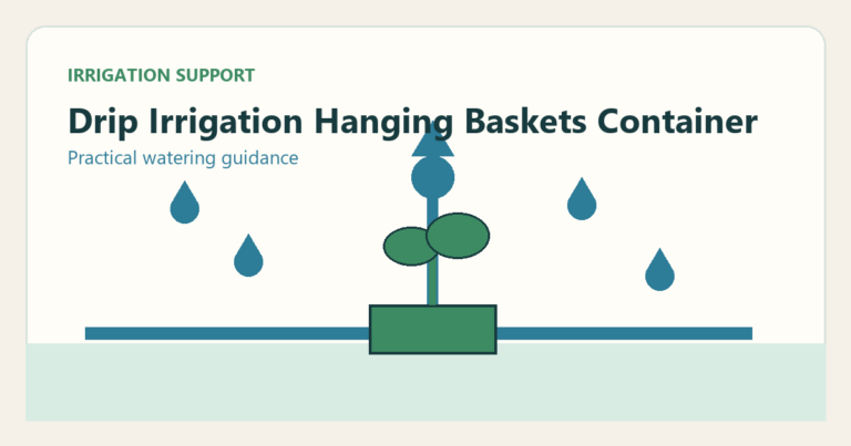 Simple irrigation illustration for drip irrigation for hanging baskets container plants complete guide
