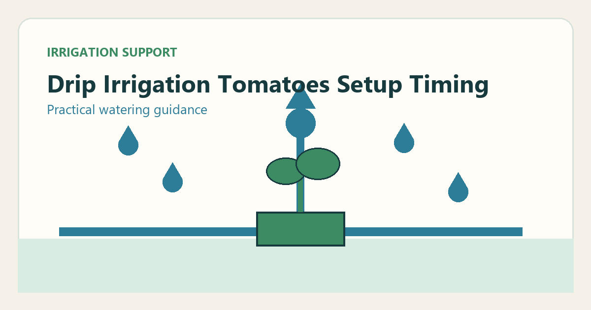 Simple irrigation illustration for drip irrigation for tomatoes complete setup timing yield guide