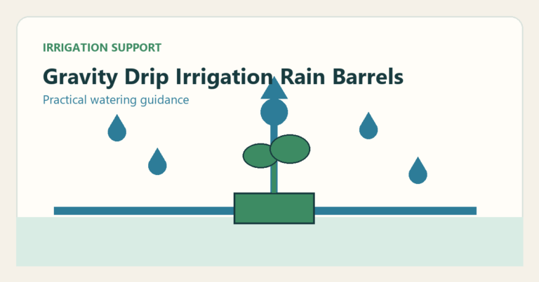 Simple irrigation illustration for gravity drip irrigation with rain barrels complete diy guide