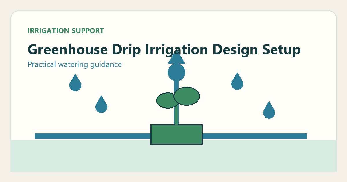 Simple irrigation illustration for greenhouse drip irrigation complete design setup guide