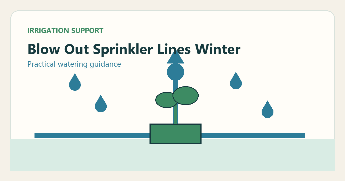 Simple irrigation illustration for how to blow out sprinkler lines for winter air compressor psi and cfm guide