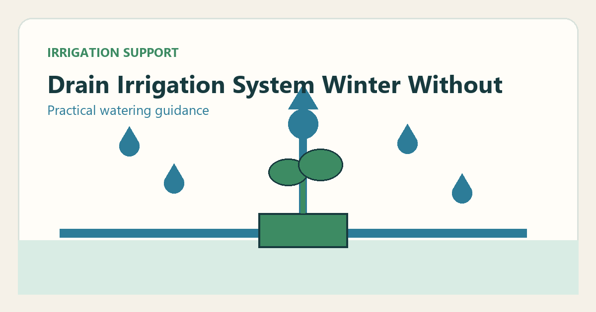 Simple irrigation illustration for how to drain your irrigation system for winter without an air compressor