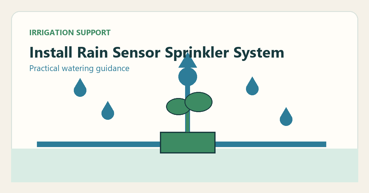 Simple irrigation illustration for how to install a rain sensor for your sprinkler system