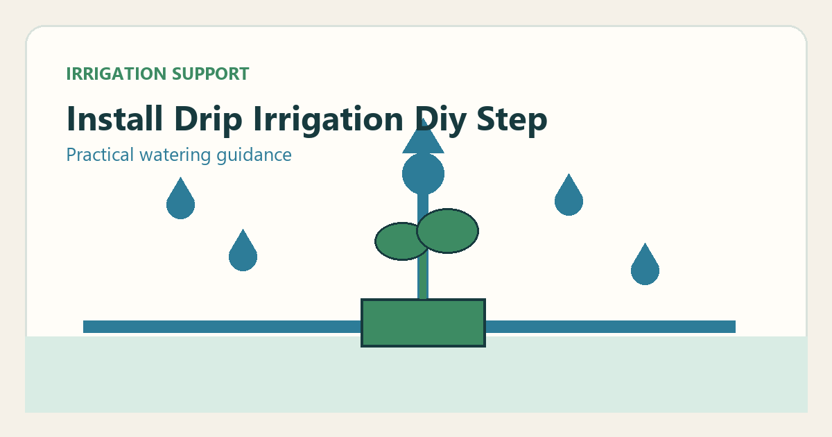 Simple irrigation illustration for how to install drip irrigation diy step by step