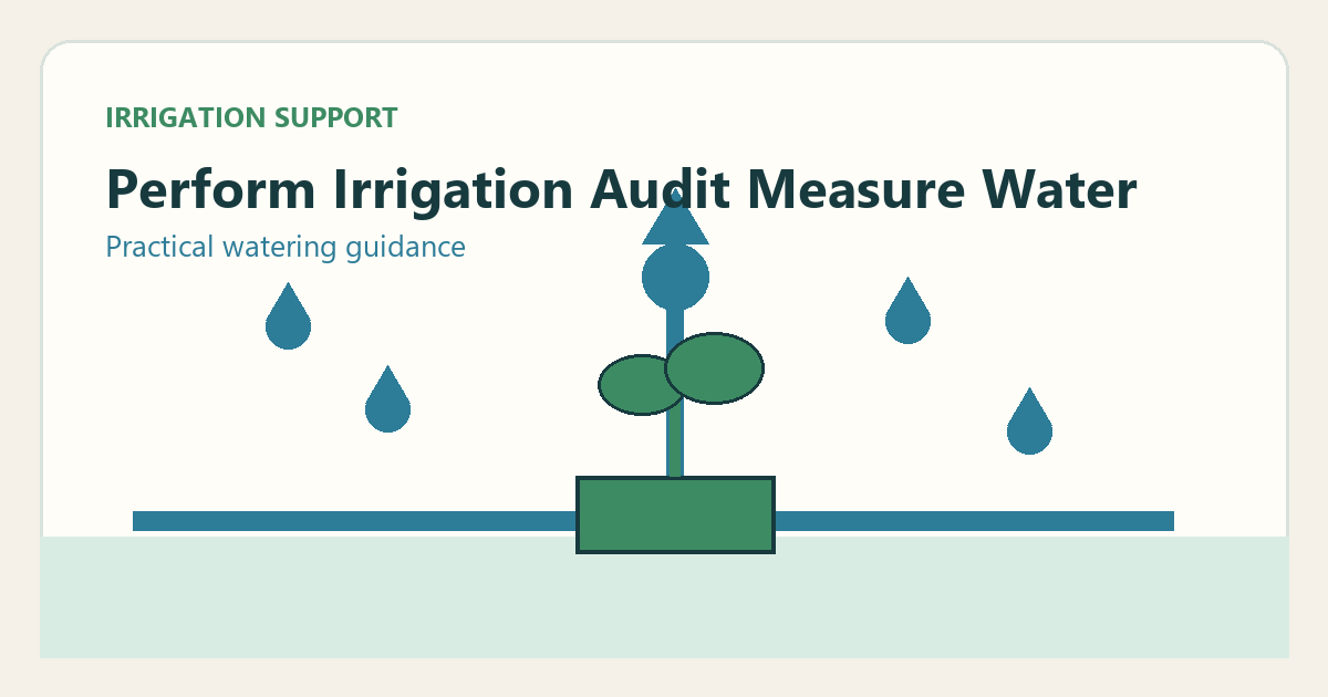 Simple irrigation illustration for how to perform an irrigation audit measure your water usage