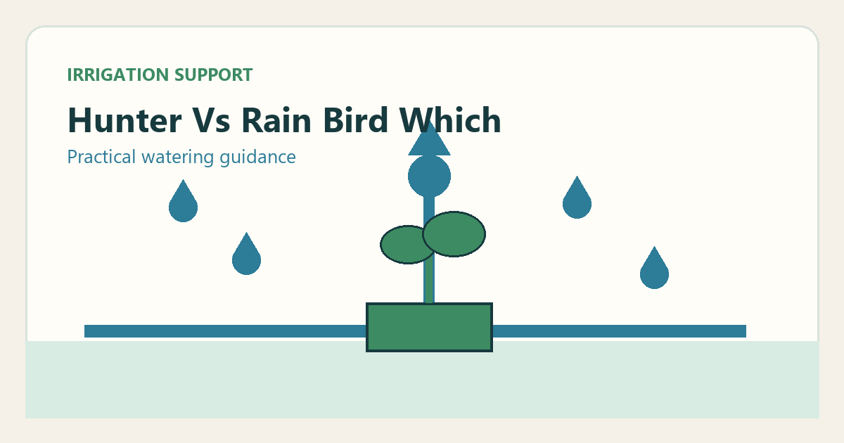 Simple irrigation illustration for hunter vs rain bird which sprinkler brand is better