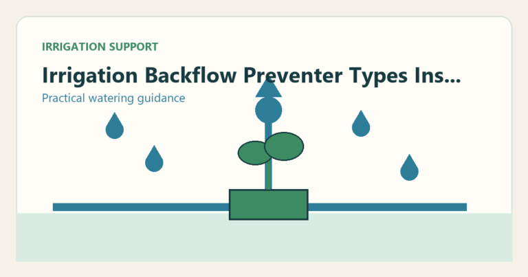 Simple irrigation illustration for irrigation backflow preventer types and installation guide