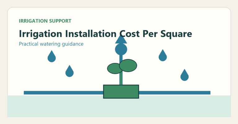Simple irrigation illustration for irrigation installation cost per square foot national average and factors