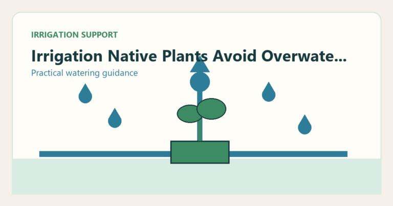 Simple irrigation illustration for irrigation native plants avoid overwatering