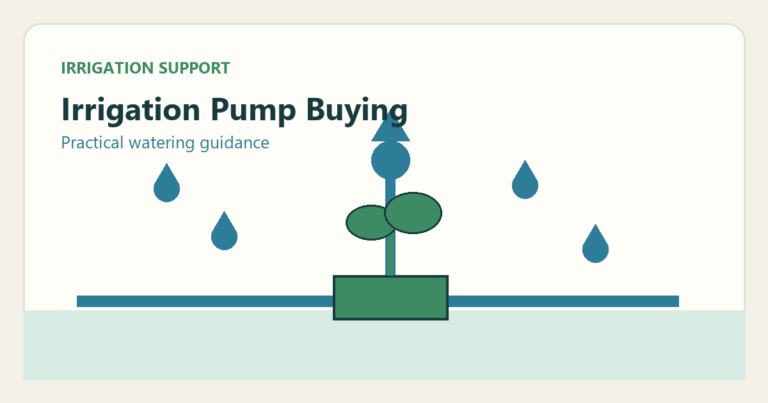 Simple irrigation illustration for irrigation pump buying guide