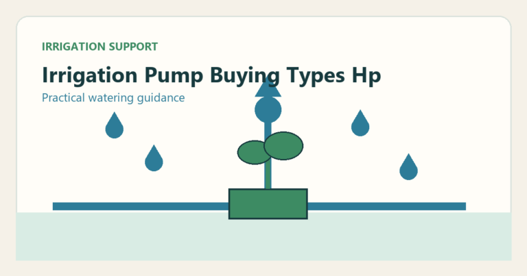 Simple irrigation illustration for irrigation pump buying guide