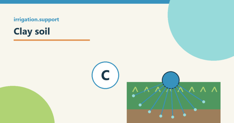 Simple irrigation illustration for clay soil