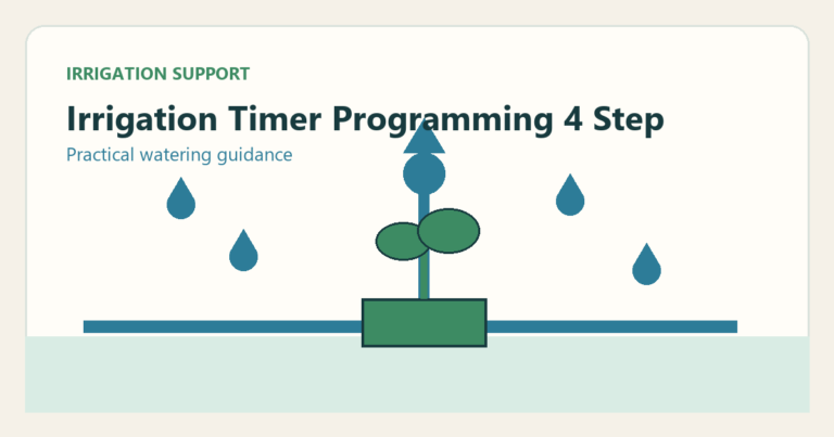 Simple irrigation illustration for irrigation timer programming 4 step guide for any controller