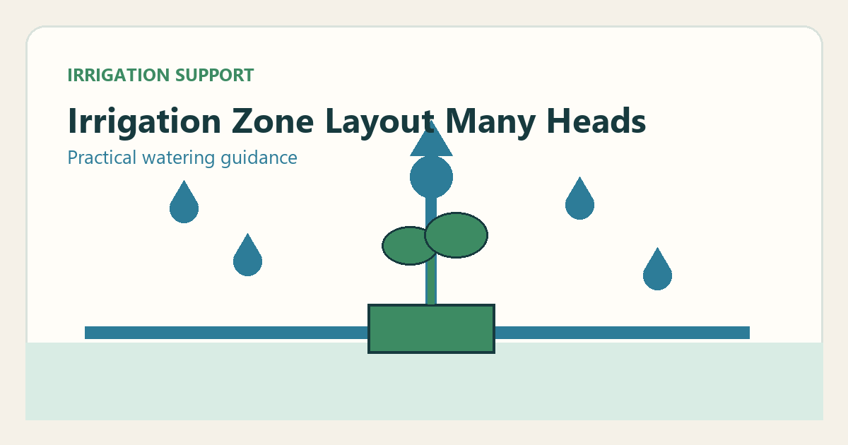 Simple irrigation illustration for irrigation zone layout how many heads per zone and spacing guidelines