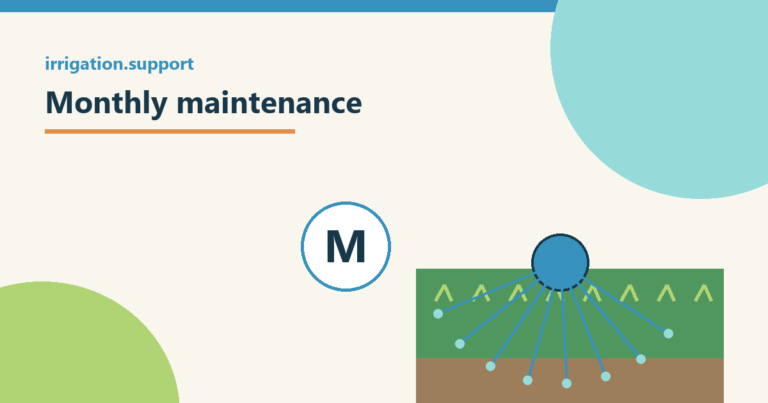 Simple irrigation illustration for monthly maintenance