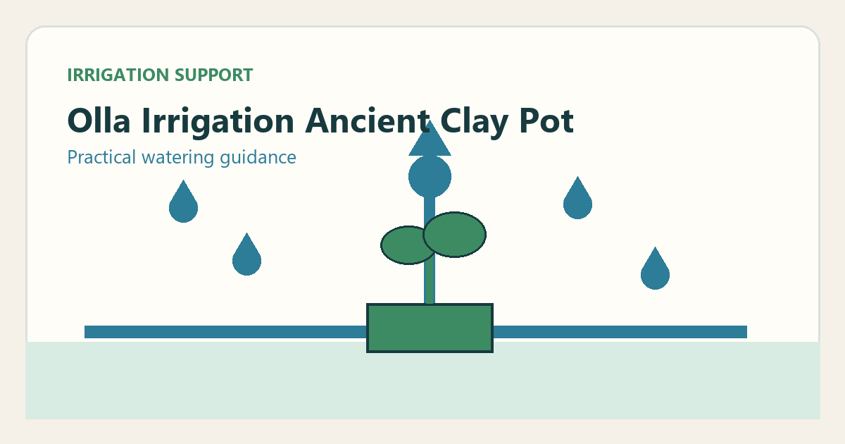 Simple irrigation illustration for olla irrigation ancient clay pot watering explained for modern gardens
