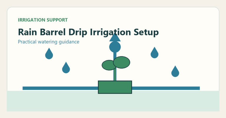 Simple irrigation illustration for rain barrel drip irrigation complete setup guide