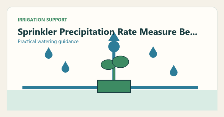 Simple irrigation illustration for sprinkler precipitation rate measure before programming