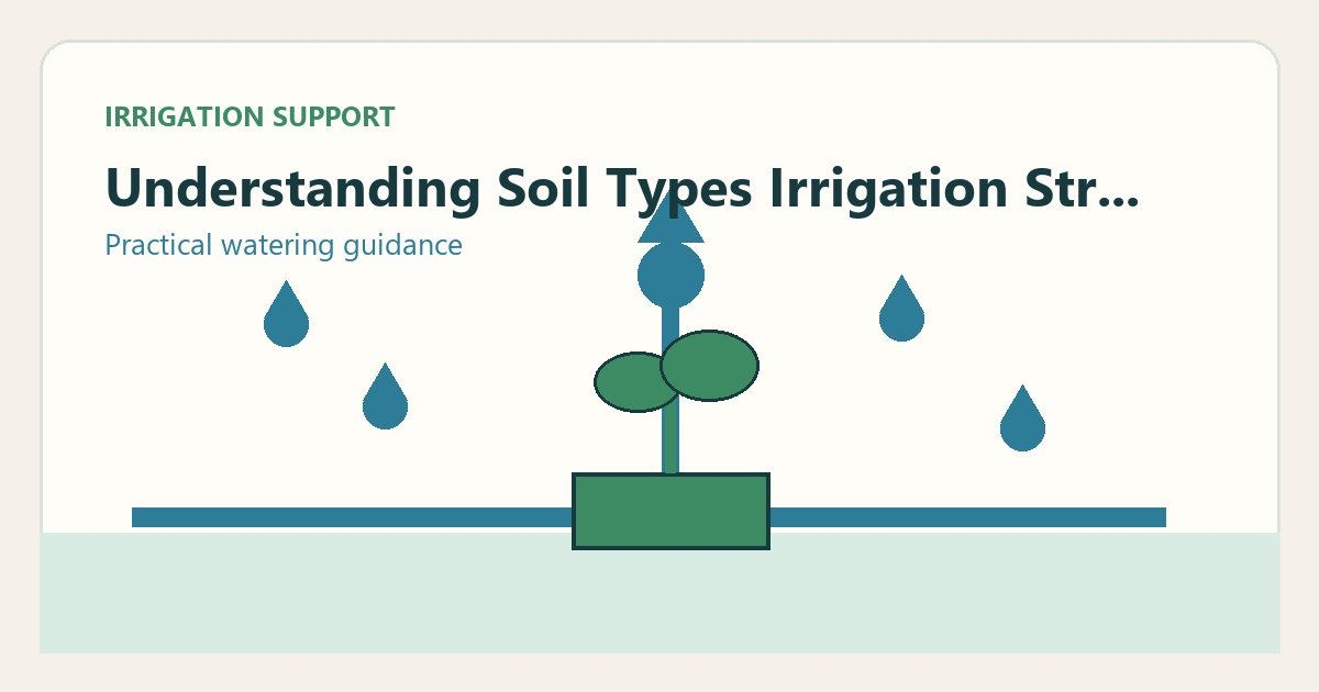 Simple irrigation illustration for understanding soil types and irrigation strategies for maximum efficiency
