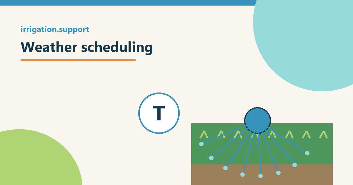 Simple irrigation illustration for weather scheduling